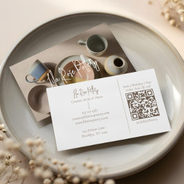 Tarjeta De Visita Elegant Minimal Modern hand Made Pottery Photo