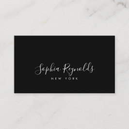 Tarjeta De Visita Elegant Minimalist Black & White Professional