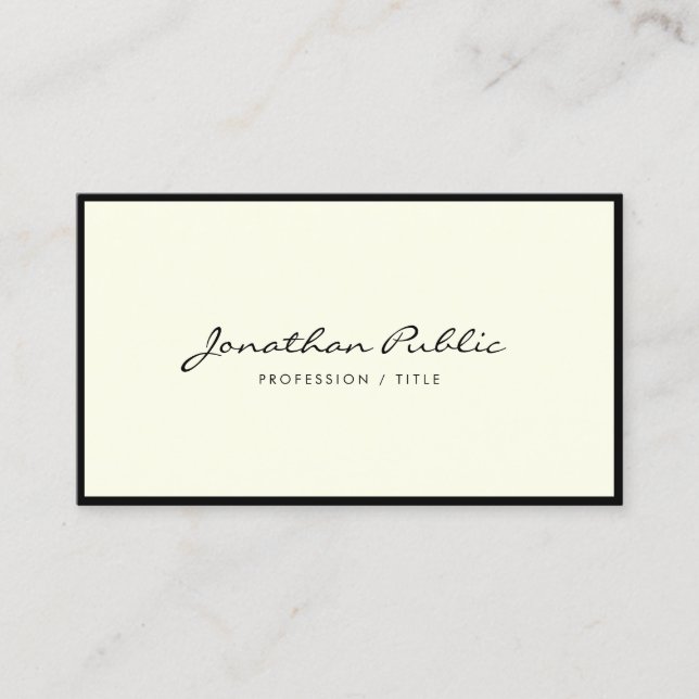 Tarjeta De Visita Elegant Minimalist Calligraphy Script Luxury (Anverso)