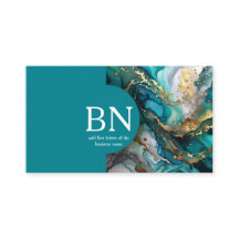 Elegant Modern Agate Marble | Teal & Gold