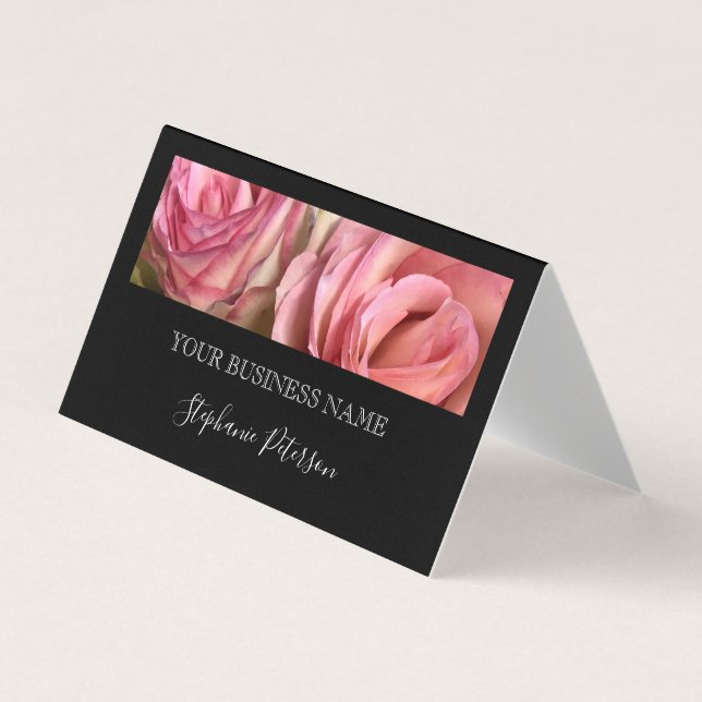 Tarjeta De Visita Elegant Modern Black Photo Template Professional  (Anverso)