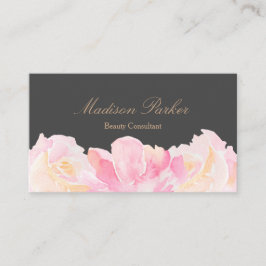 Tarjeta De Visita Elegant Modern Blumen Pastell