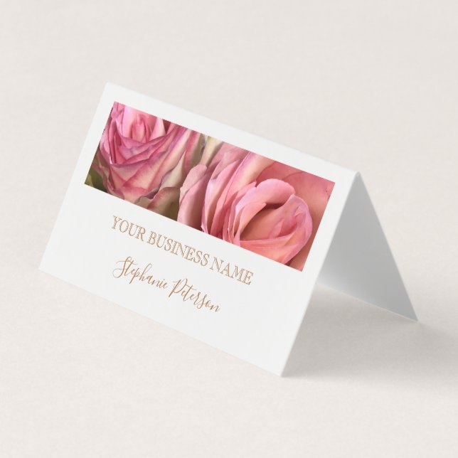 Tarjeta De Visita Elegant Modern Copper Custom Photo Template  (Anverso)