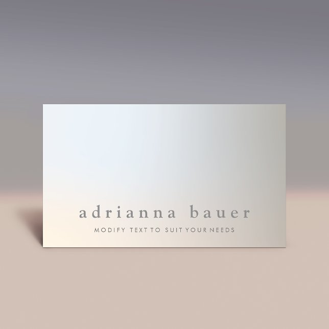 Tarjeta De Visita Elegant Modern Professional Luminous Taupe Gray (Subido por el creador)