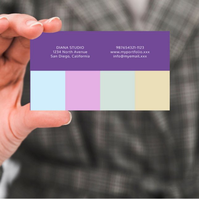 Tarjeta De Visita Elegant Modern Purple Business Card (Subido por el creador)