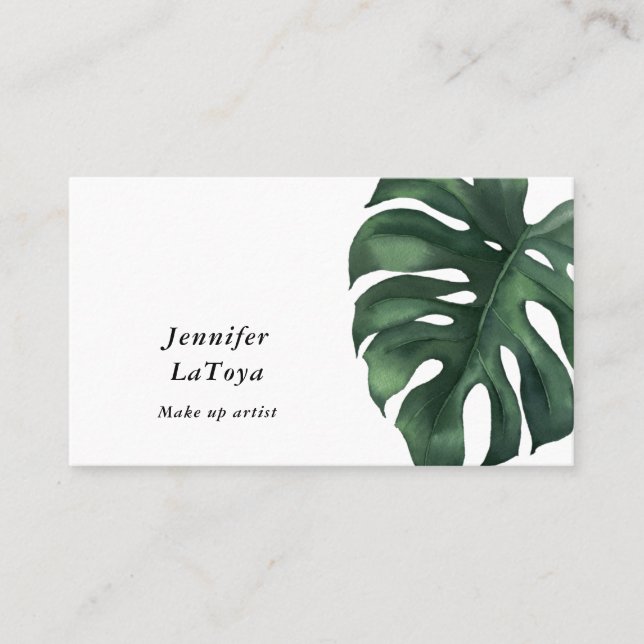 Tarjeta De Visita Elegant Monstera  (Anverso)
