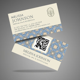 Tarjeta De Visita Elegant Mosaic Medical Spa & Esthetician QR Card