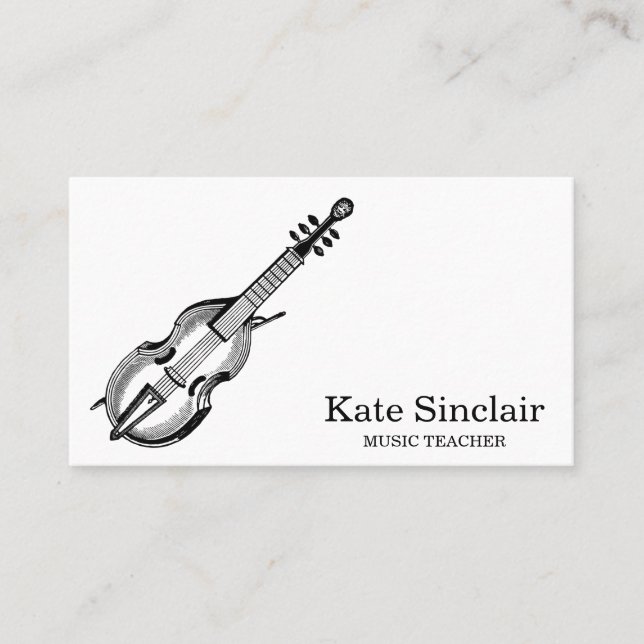Tarjeta De Visita Elegant Music Teacher Keys Musical Business Card (Anverso)