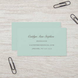 Tarjeta De Visita Elegant Pale Blue Business Card