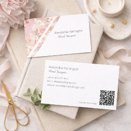 Tarjeta De Visita Elegant Pink Roses Business Card