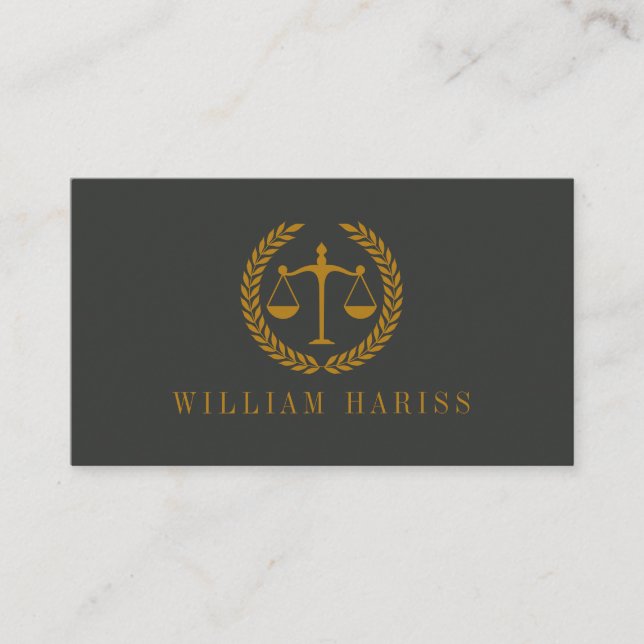 Tarjeta De Visita Elegant Professional Simple Minimalist Lawyer  (Anverso)