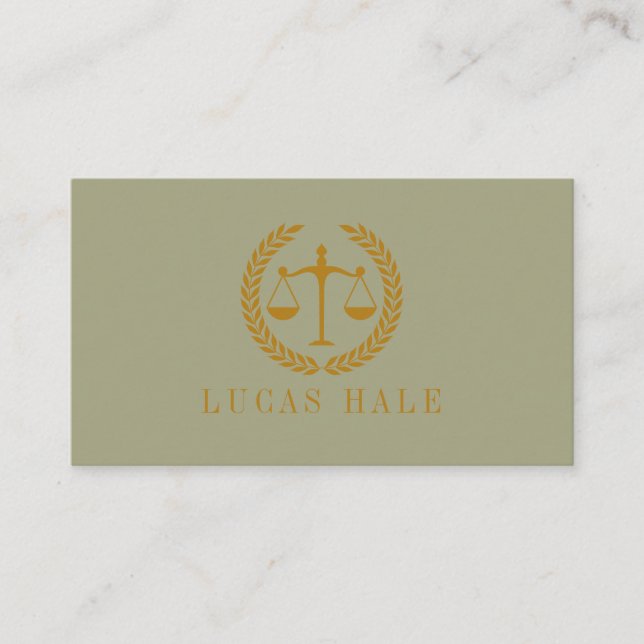 Tarjeta De Visita Elegant Professional Simple Minimalist Lawyer  (Anverso)