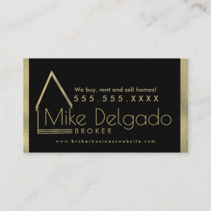 Tarjeta De Visita Elegant Property Manager Home Sales Broker