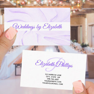 Tarjeta De Visita Elegant Purple Pastel Event Planner Professional