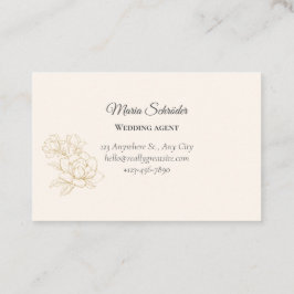 Tarjeta De Visita Elegant Schwarz & Creme Visitenkarte