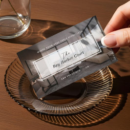 Tarjeta De Visita Elegant Short Term Rental Property Manager Photo