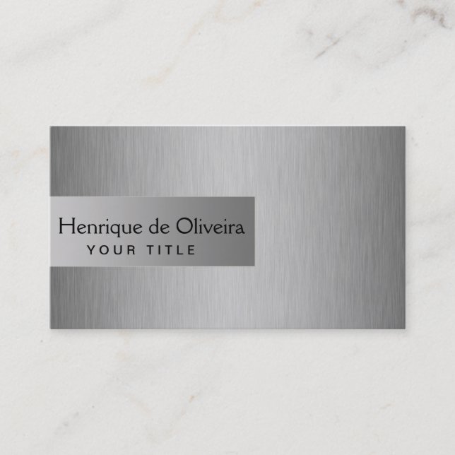 Tarjeta De Visita Elegant Silver (Anverso)