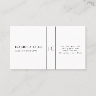 Tarjeta De Visita Elegant Simple Modern Monogram Business Card
