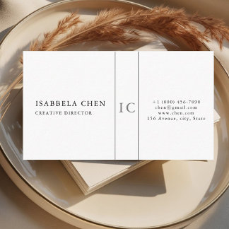 Tarjeta De Visita Elegant Simple Modern Monogram Business Card
