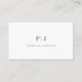 Tarjeta De Visita Elegant Simple Monogram Professional  Minimalist