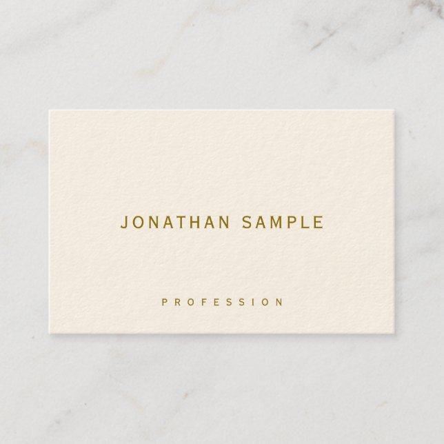 Tarjeta De Visita Elegant Template Business Cards Gold Text Luxury (Anverso)