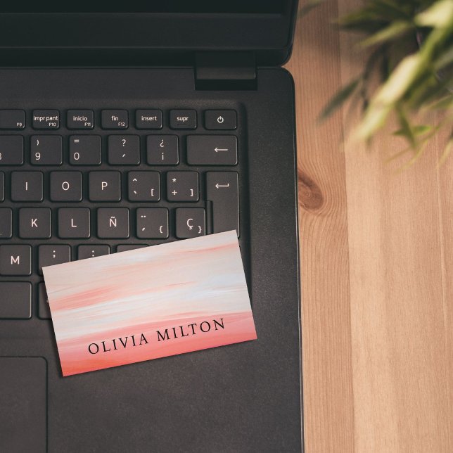 Tarjeta De Visita Elegant Texture Pastel Bold Consultant (Subido por el creador)