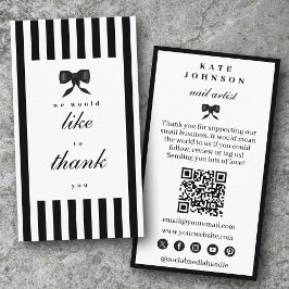 Tarjeta De Visita Elegant Thank You Support Small Business 