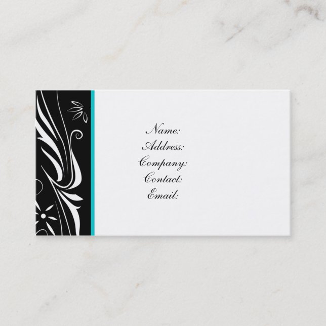 tarjeta de visita - elegante (Anverso)
