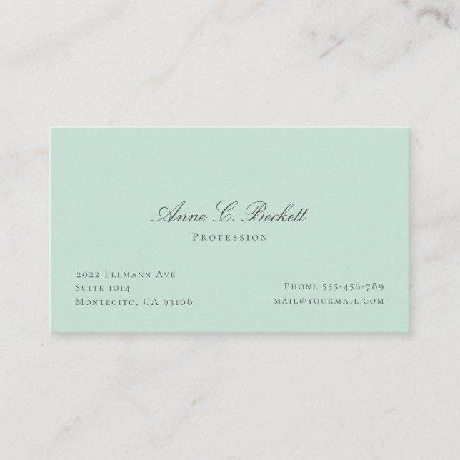 Tarjeta De Visita Elegante  (Anverso)