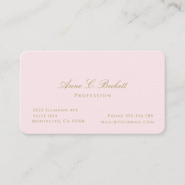 Tarjeta De Visita Elegante  (Anverso)