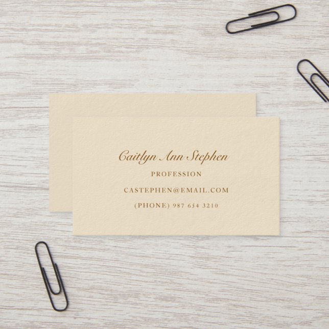 Tarjeta de visita elegante (Anverso/Reverso In Situ)