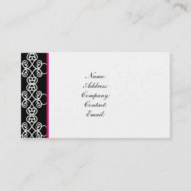 tarjeta de visita - elegante (Anverso)