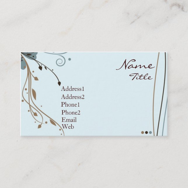 Tarjeta De Visita Elegante (Anverso)