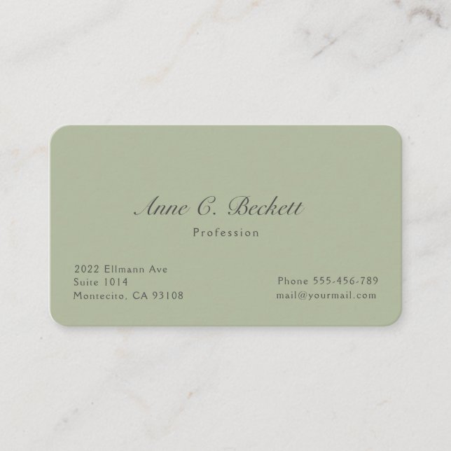 Tarjeta De Visita Elegante  (Anverso)