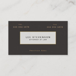 Tarjeta De Visita Elegante abogado Brown Ante look