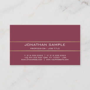 Tarjeta De Visita Elegante abogado de Burdeos Premium Linen Elite Lu