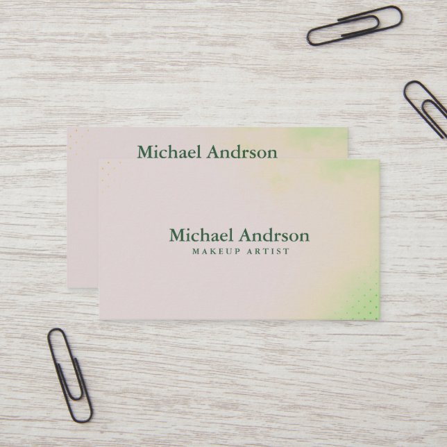 Tarjeta De Visita Elegante acuarela (Anverso/Reverso In Situ)