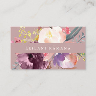 Tarjeta De Visita Elegante acuarela Artsy Floral