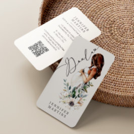 Tarjeta De Visita Elegante acuarela Nacimiento y Dula Postparto