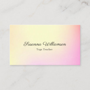 Tarjeta De Visita Elegante acuarela Pastel Rubor Holograma rosa