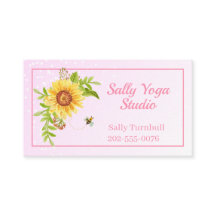 Elegante acuarela rosa girasol amarillo