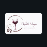 Tarjeta De Visita Elegante acuarela Vino Fuente Vidrio<br><div class="desc">tinte acuático con copa de vino.</div>