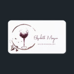 Tarjeta De Visita Elegante acuarela Vino Fuente Vidrio<br><div class="desc">tinte acuático con copa de vino.</div>