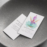 Tarjeta De Visita Elegante acuarela Yoga Meditación Patrón Lotus<br><div class="desc">Elegante acuarela Yoga Meditation Pose Patrón Lotus Watercolor Tarjeta de Negocios.</div>