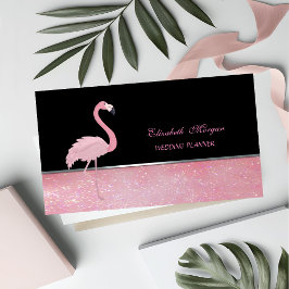 Tarjeta De Visita Elegante, Adorable, Flamingo Rosa