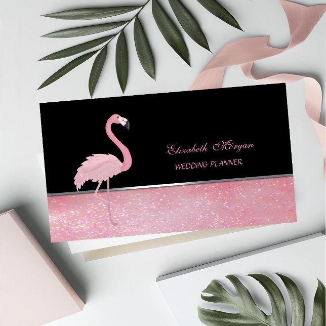 Tarjeta De Visita Elegante, Adorable, Flamingo Rosa (Subido por el creador)