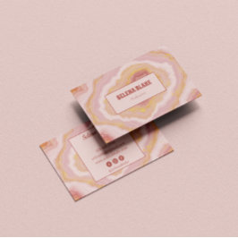 Tarjeta De Visita Elegante Agate rosa con Purpurina de oro - moderno