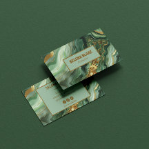 Elegante Agate Verde con Glitte de Oro - Moderno