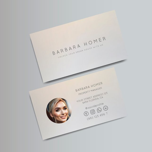 Tarjeta De Visita Elegante agente inmobiliario Professional Silver (Subido por el creador)
