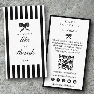 Tarjeta De Visita Elegante agradecimiento Apoya a la pequeña empresa